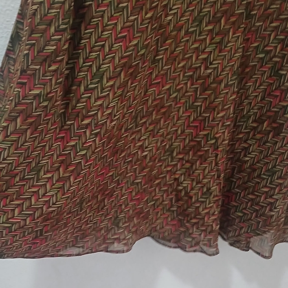 🌾JM Collection Multicolor Patterned A-Line Skirt - Picture 4 of 9